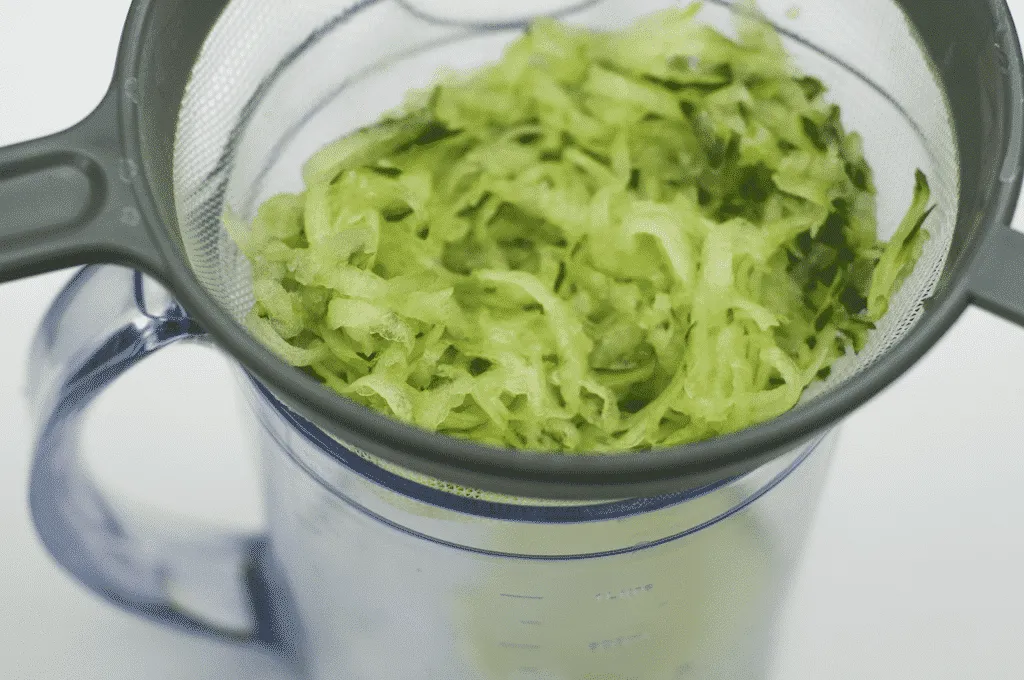 Let the cucumber drain