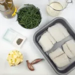 Pan fried cod with classic beurre blanc sauce. This is a fantastic recipe and very versatile with how it can be served. I placed the cod on a potato rosti and topped it with samphire. Seafood with vegetables from the sea. Yum! | https://theyumyumclub.com