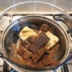 chocolate melting in a bain marie