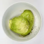 halved avocado