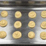 Choux buns ready for baking