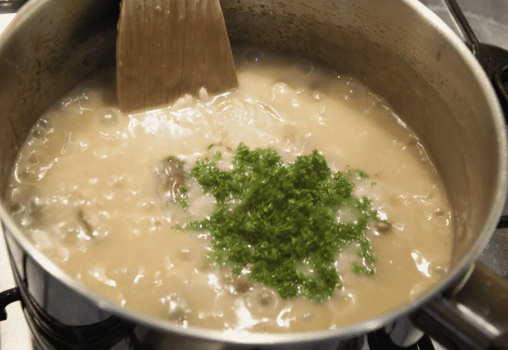 add parsley to risotto
