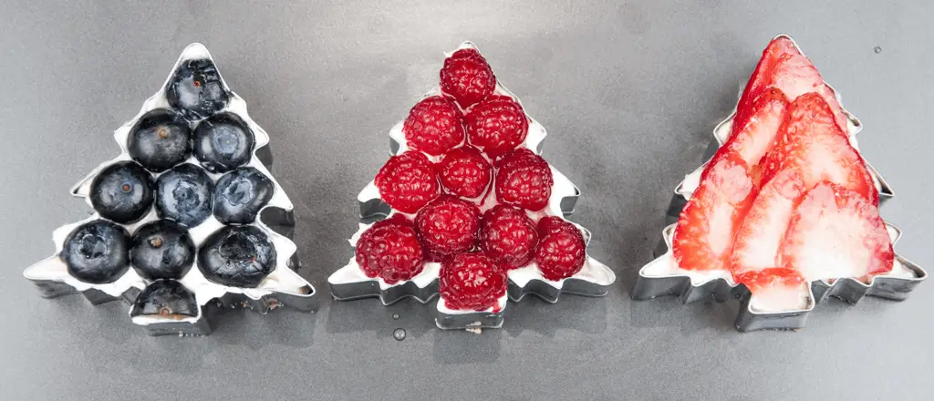 These individual Christmas Tree Cheesecakes are so much fun. A wonderful dessert recipe for any Christmas dinner party. Try making them with the kids. Yum! | theyumyumclub.com
