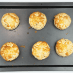 Cheese and chive scones. I love these savoury beauties. Serve with just a good helping of butter, or use as croutons with some wonderful warming soup. Yum! | theyumyumclub.com