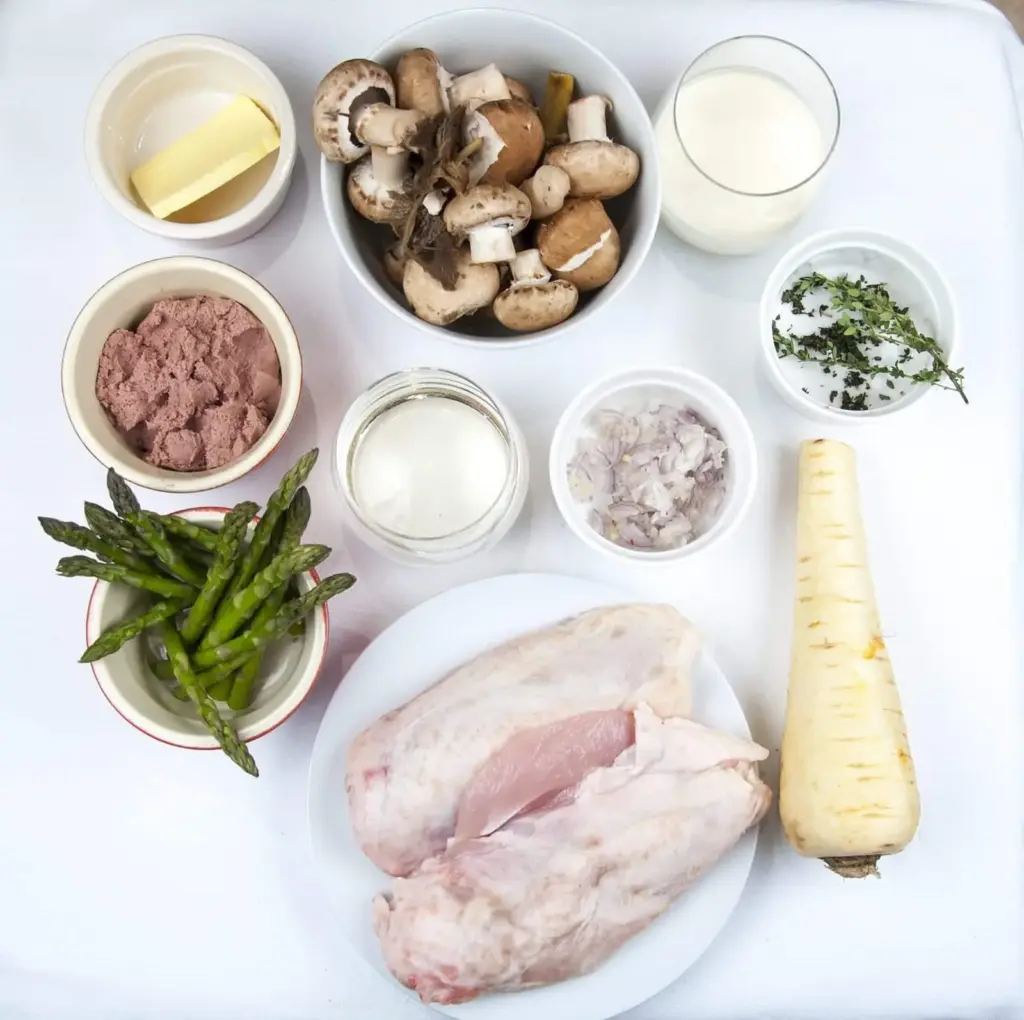 Succulent mushroom duxelle stuffed chicken breast. Pan-fried in a skillet and finished off in the oven. A wonderful, tasty and healthy chicken recipe. Yum! | theyumyumclub.com