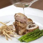Succulent mushroom duxelle stuffed chicken breast. Pan-fried in a skillet and finished off in the oven. A wonderful, tasty and healthy chicken recipe. Yum! | theyumyumclub.com