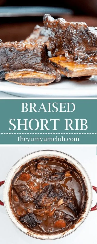 Look at this wonderful and tender slow-cooked braised short rib. Mouthwatering right? It takes some time to cook but hardly any time to prepare. Make it in the morning and go enjoy the rest of your day. It will be ready waiting for you as dinner time rolls along! Yum! | theyumyumclub.com
