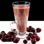 Cherry and chia seed smoothie. Made with almond milk. You can't get much healthier. Start the day the detox way. Try this and many other wonderful smoothies. | theyumyumclub.com