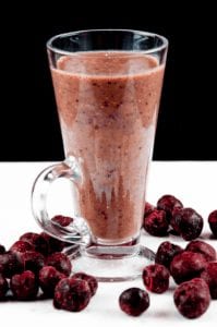Cherry and chia seed smoothie. Made with almond milk. You can't get much healthier. Start the day the detox way. Try this and many other wonderful smoothies. | theyumyumclub.com