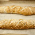 Nothing's better than the smell of freshly baked bread first thing. Ok, you have to get up early but it's worth it ????. Freshly baked French baguettes. Yum! | theyumyumclub.com