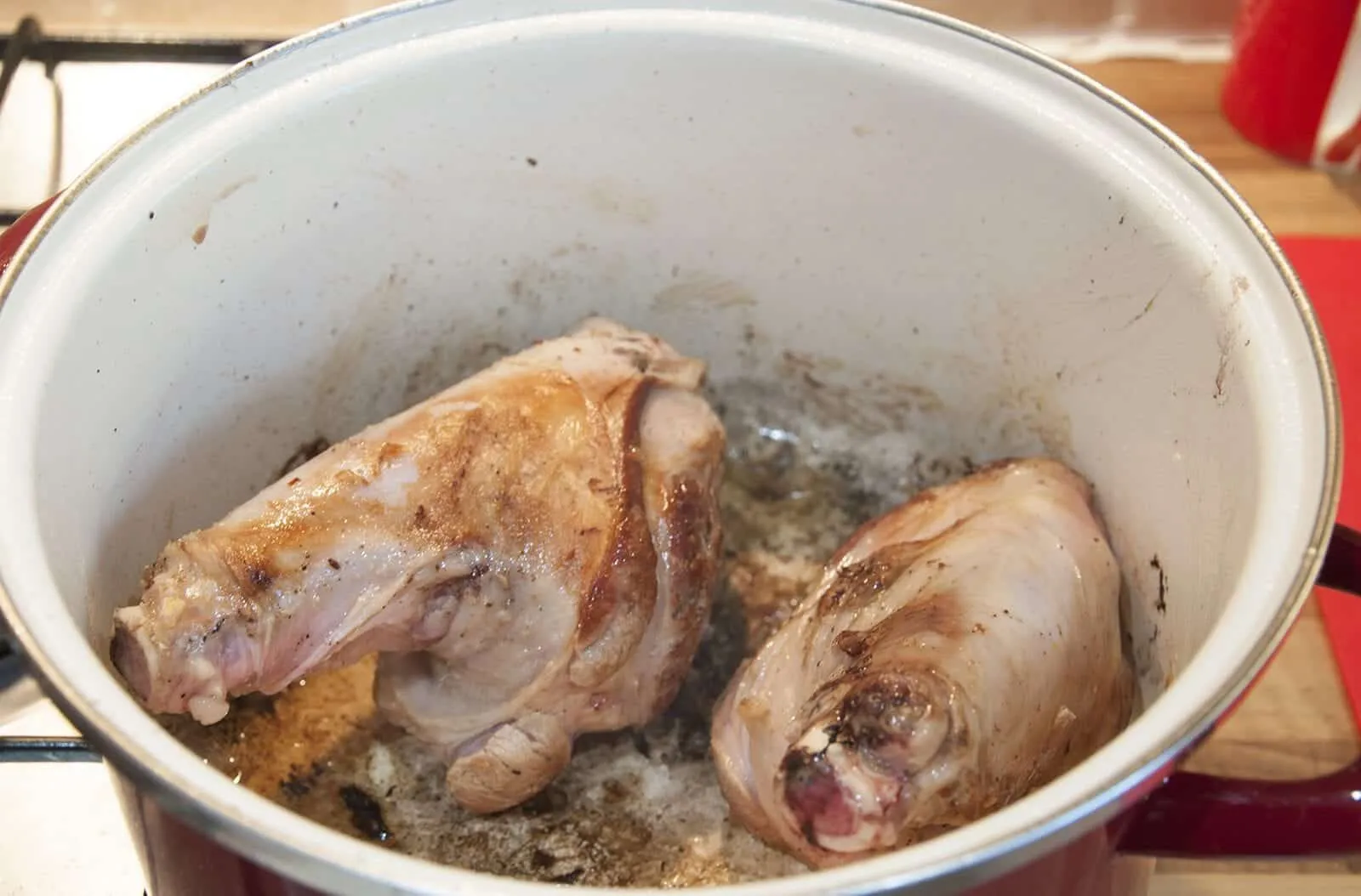 Pot roasted lamb shanks. Need I say more...? Surely the best cut of lamb there is. Slow roast in red wine and seasonal vegetables. Pure culinary bliss. Yum! | theyumyumclub.com