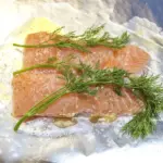 Steamed Salmon in White Wine