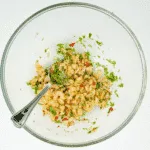 Cucumber potted shrimp. Serve as a delicious appetizer for your dinner party or as a simple nibble as your guests arrive. Shrimp, garlic and chilli all served in fresh cucumber. Yum! | theyumyumclub.com