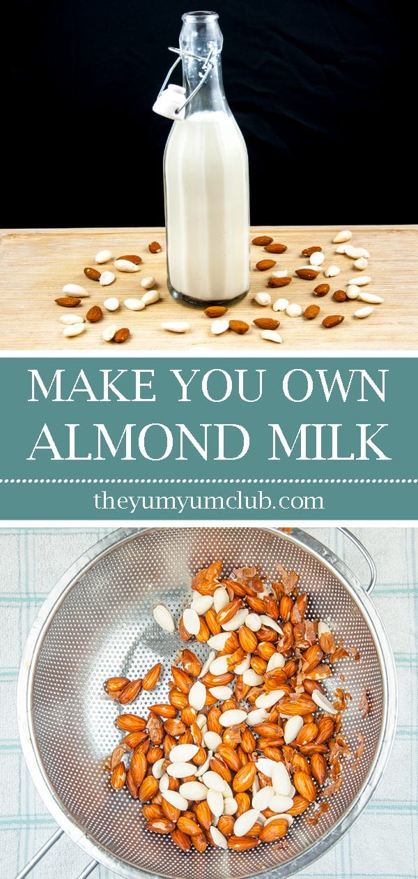 Ever wondered how to make your own almond milk? Believe me, it's easier than milking a cow! Diary free goodness in your own kitchen. And the kids can help too! | theyumyumclub.com