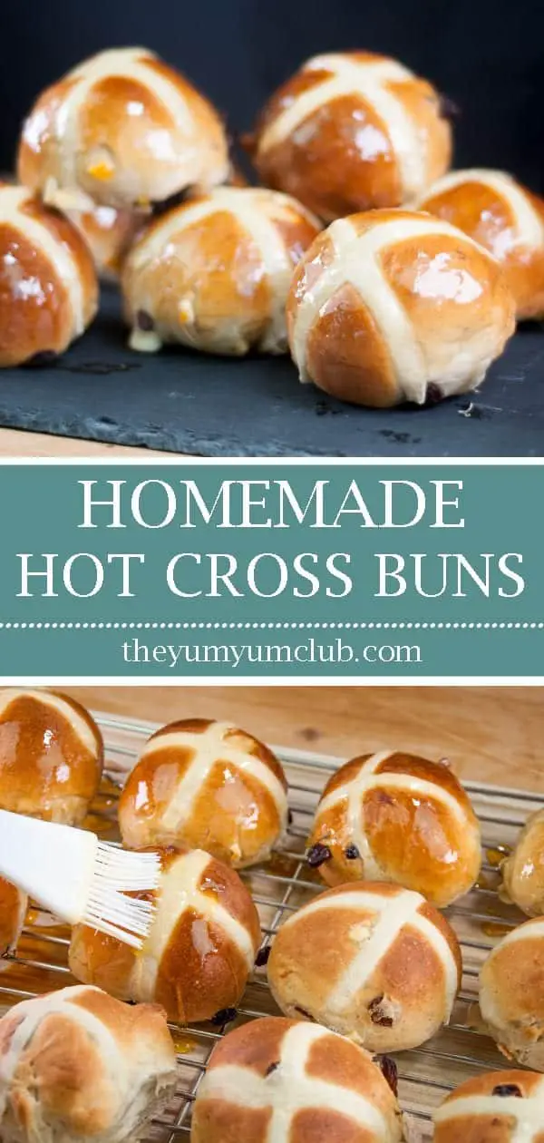 It's Easter so hot cross buns are on the menu!! What a joyous moment. Homemade hot cross buns. Simple to make and so delicious. Yum! Yum! | theyumyumclub.com