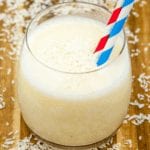 Ever fancied a cocktail first thing? Well, you can now. Virgin Pina Colada. The wonderful taste of coconut and pineapple without the alcohol. Healthy too! | theyumyumclub.com