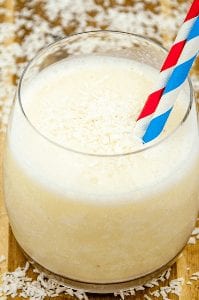 Ever fancied a cocktail first thing? Well, you can now. Virgin Pina Colada. The wonderful taste of coconut and pineapple without the alcohol. Healthy too! | theyumyumclub.com