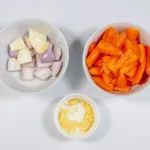 Prepare the ingredients for the salald | https://theyumyumclub.com/2019/04/22/braised-carrot-pearl-barley-salad/