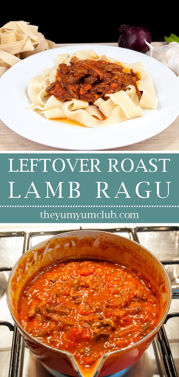 Leftover Marrakesh Lamb Ragu Pappardelle. North Africa meets the Mediterranean. What a food combination! What a recipe! And using leftovers means no waste!! | theyumyumclub.com