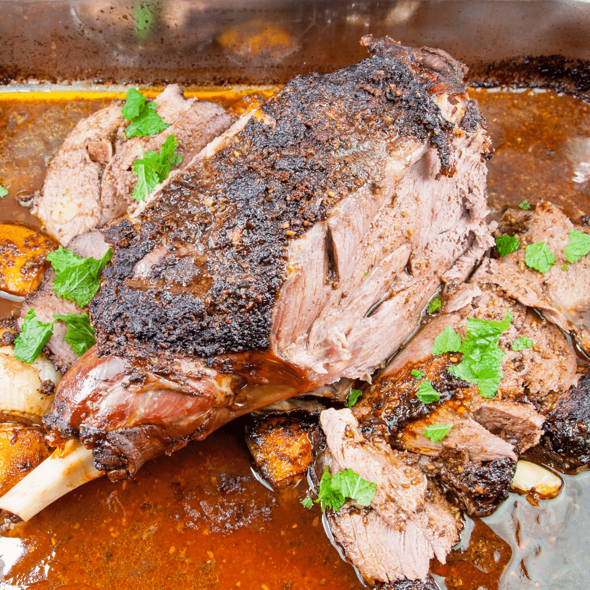 Aromatic spice-rubbed roast lamb Marrakesh style. 11 fragrant spices go into this scrummy recipe. The aroma of a Marrakesh Bazaar in your own kitchen. Yum! | theyumyumclub.com