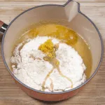 Ginger brandy snaps. Add the flour and ginger | https://theyumyumclub.com/2019/05/07/ginger-brandy-snaps/