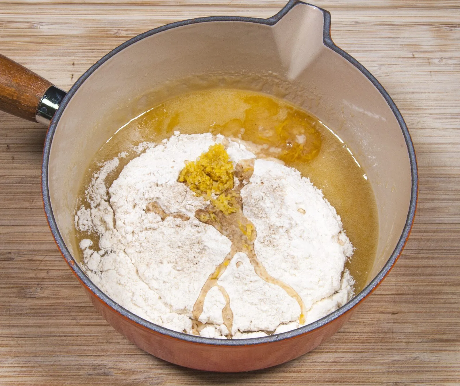 Ginger brandy snaps. Add the flour and ginger | https://theyumyumclub.com/2019/05/07/ginger-brandy-snaps/