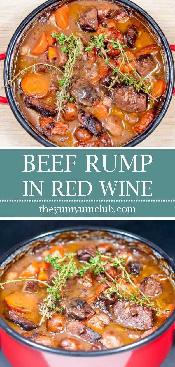 Braised beef rump in red wine | https://theyumyumclub.com/2019/05/08/braised-beef-rump-red-wine/