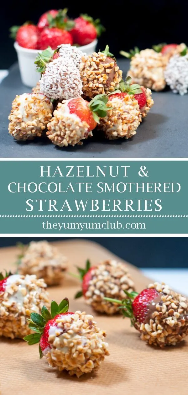 Hazelnut and chocolate smothered strawberries. | https://theyumyumclub.com/2019/05/21/hazelnut-chocola…red-strawberries/