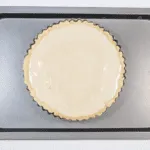 School Pudding Gypsy Tart. Fill the base | https://theyumyumclub.com/2019/05/23/school-pudding-gypsy-tart/