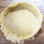 School Pudding Gypsy Tart. Dock the pastry | https://theyumyumclub.com/2019/05/23/school-pudding-gypsy-tart/