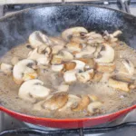 Pork loin in brandy and cream. Add the brandy and reduce | https://theyumyumclub.com/2019/05/01/pork-loin-brandy-cream/