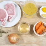 Pork loin in brandy and cream. Gather all of the ingredients together | https://theyumyumclub.com/2019/05/01/pork-loin-brandy-cream/