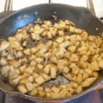 Streaky & apple pork tenderloin. Cook the apple until soft | https://theyumyumclub.com/2019/05/19/streaky-apple-pork-tenderloin/