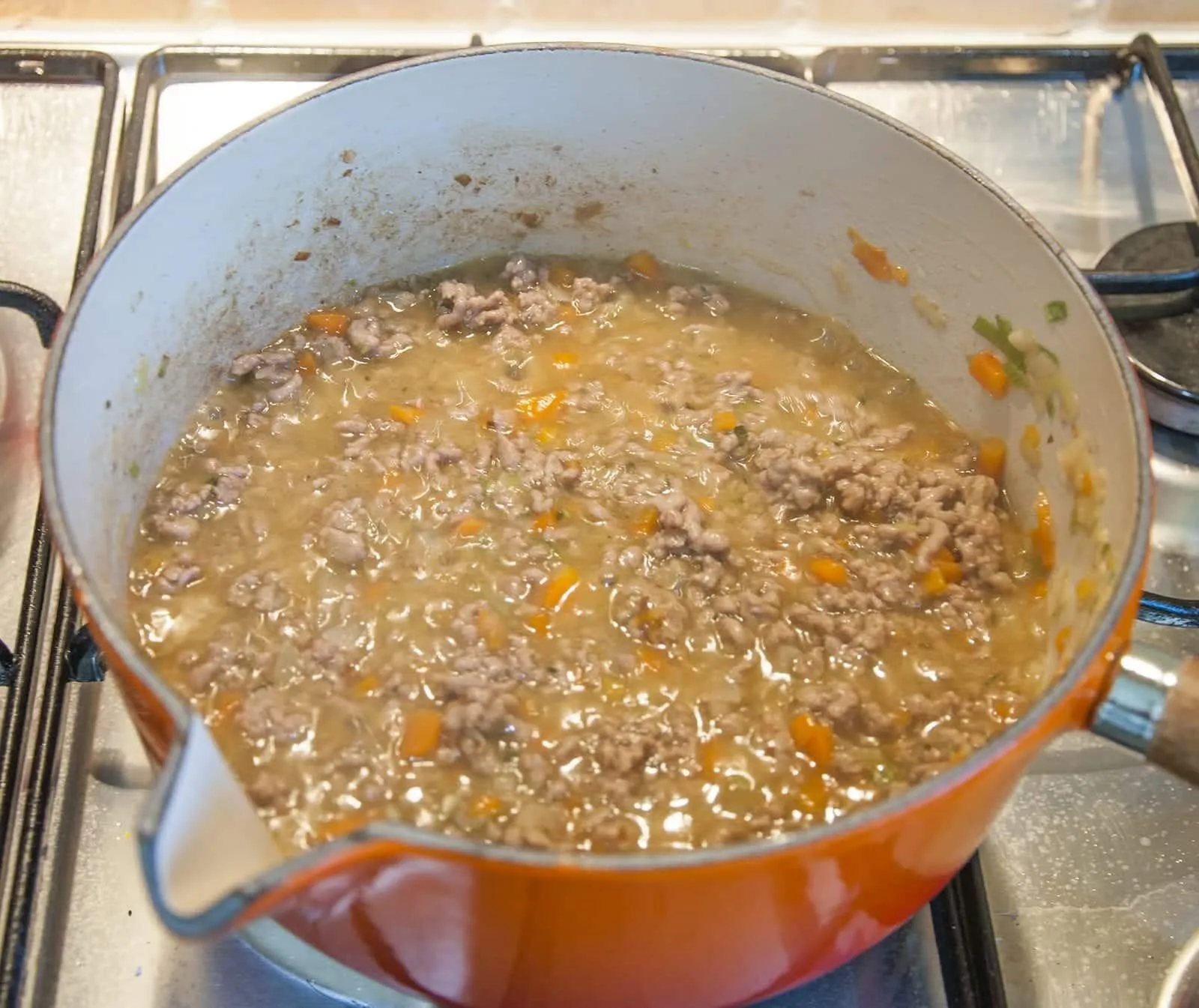 Cheddar topped shepherd's pie. Cook the minced lamb