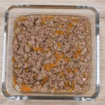 Cheddar topped shepherd's pie. Spoon into the baking dish