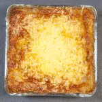 Cheddar topped shepherd's pie. Bake for 30 minutes | https://theyumyumclub.com/2019/05/16/cheddar-topped-shepherds-pie/