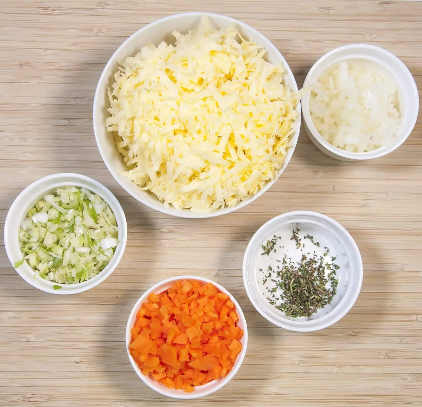 Cheddar topped shepherd's pie. Prepare the ingredients | https://theyumyumclub.com/2019/05/16/cheddar-topped-shepherds-pie/