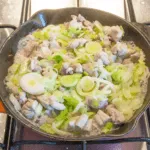 Chicken and Leek Dauphinoise. Cook the leeks and mix in | https://theyumyumclub.com/2019/06/03/chicken-leek-dauphinoise/