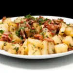 Classic Bavarian Potato Salad With Bacon | https://theyumyumclub.com/2019/06/24/bavarian-potato-salad-bacon/