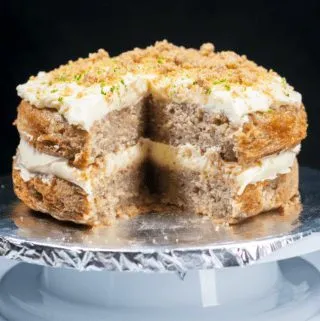 Humble Hummingbird Cake With Sweet Pecan Dust | https://theyumyumclub.com/2019/06/05/humble-hummingbird-cake-sweet-pecan-dust/