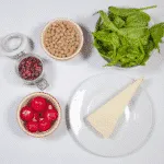 Gather the ingredients together | https://theyumyumclub.com/2019/06/18/moroccan-chickpea-salad/