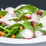 Moroccan Chickpea Salad with Cranberries and Pecorino | https://theyumyumclub.com/2019/06/18/moroccan-chickpea-salad/