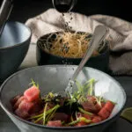 Add sesame seeds.