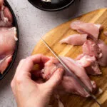 Cut the chicken breast.