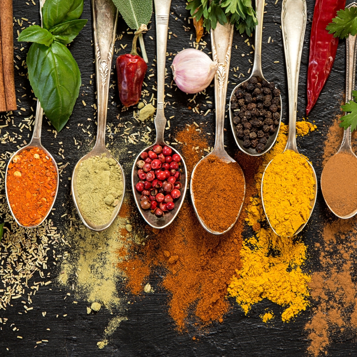Experiment with spices and herbs