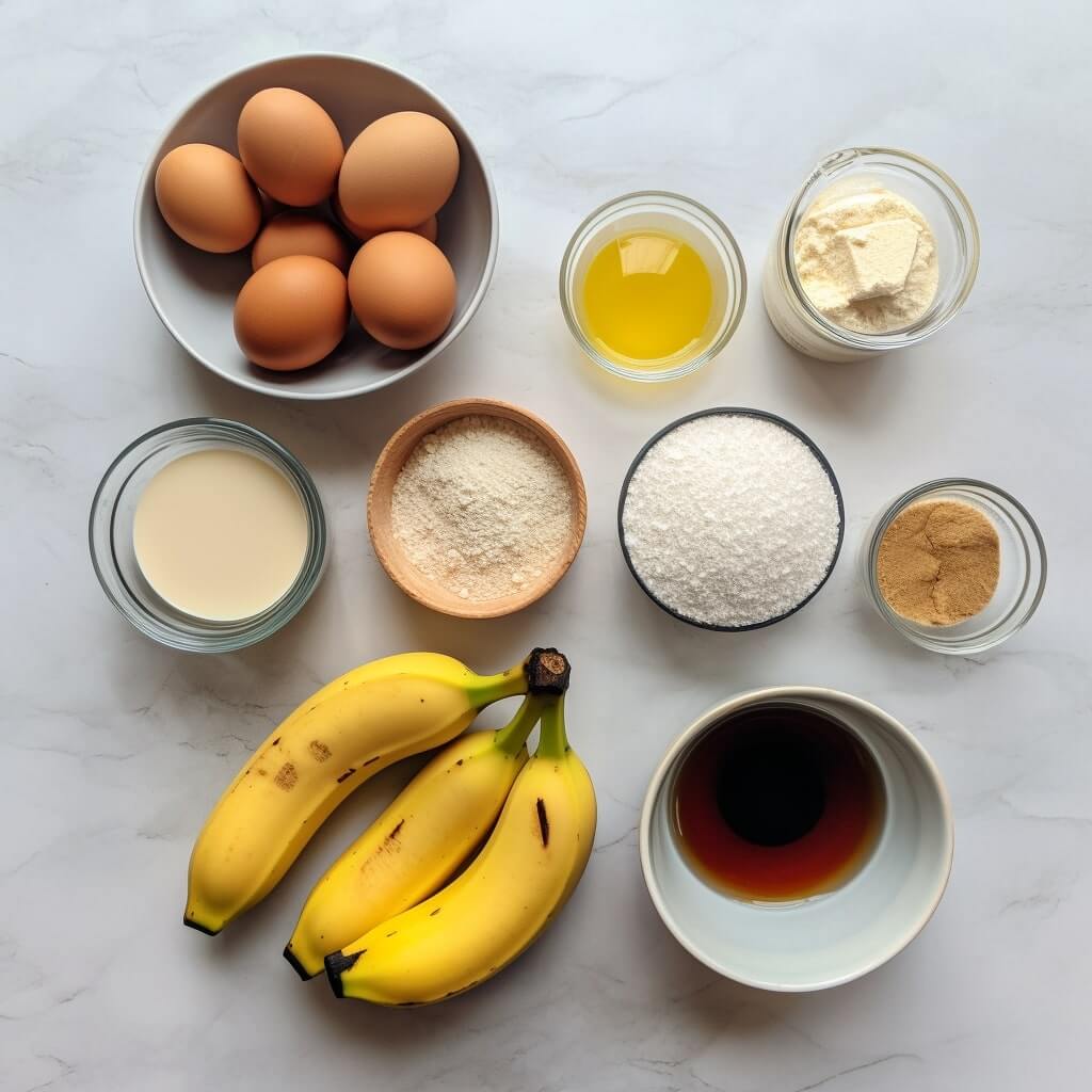 Gluten Free Banana Pancakes Ingredients