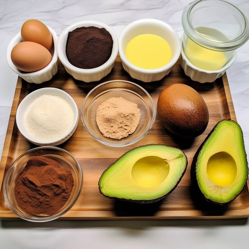 Keto Avocado Brownies Ingredients