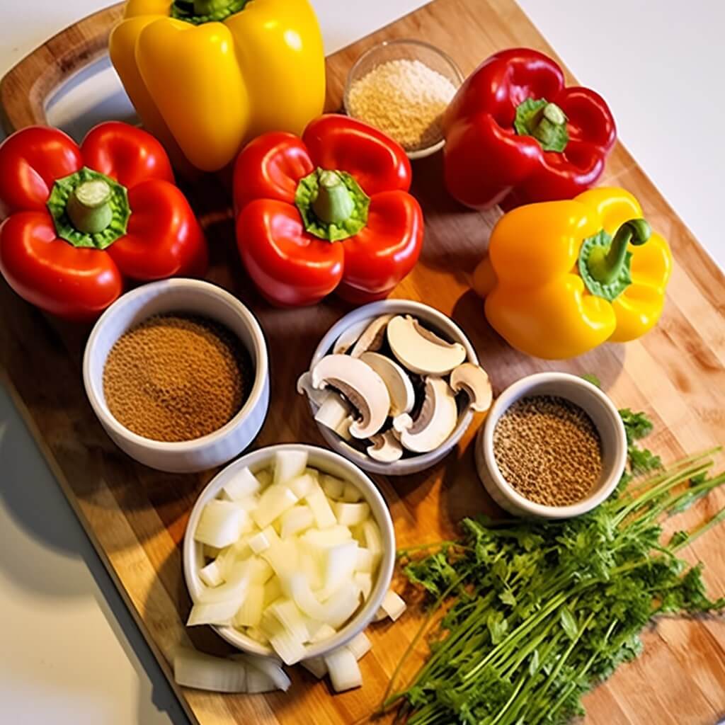 vegetarian stuffed bell peppers ingredients