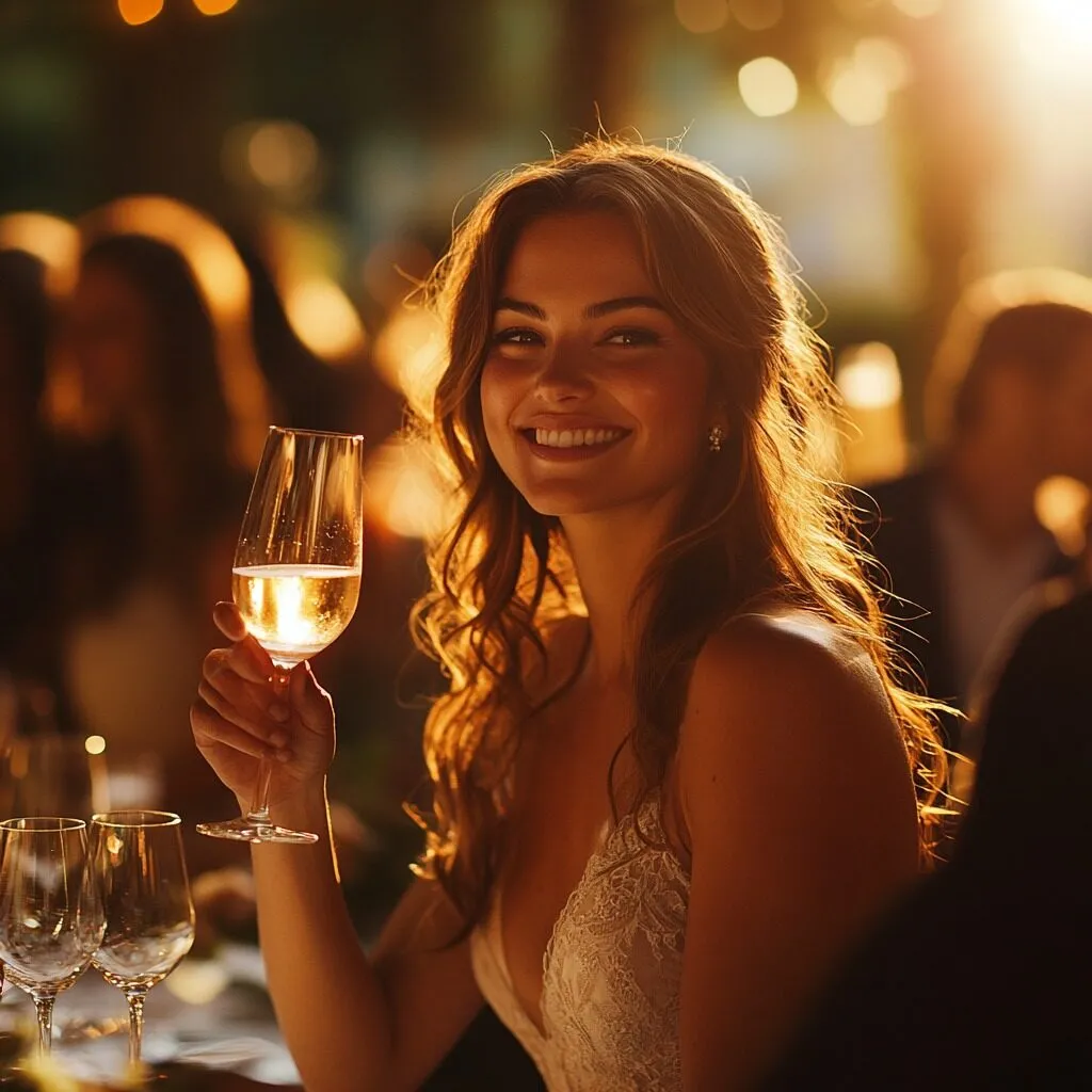 Host raising a glass in a relaxed moment