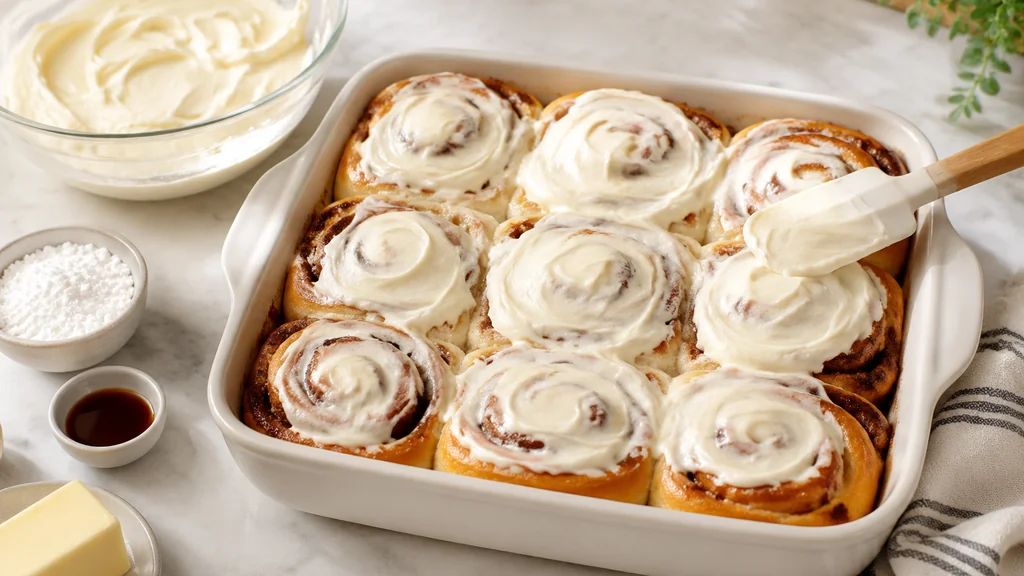 Dough rolled into a rectangle and spread with cinnamon sugar filling